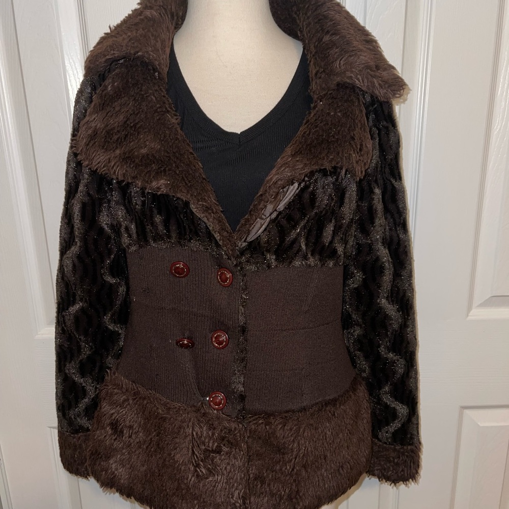 Brown fur coat